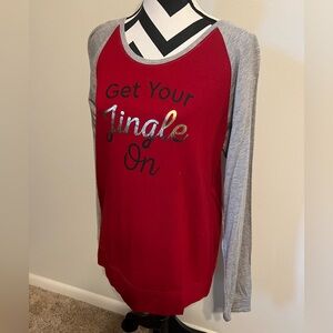 Holiday Long Sleeve Top Size L